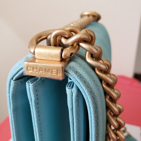 Chanel boy caviar north south blue bag - Picture 9 of 16